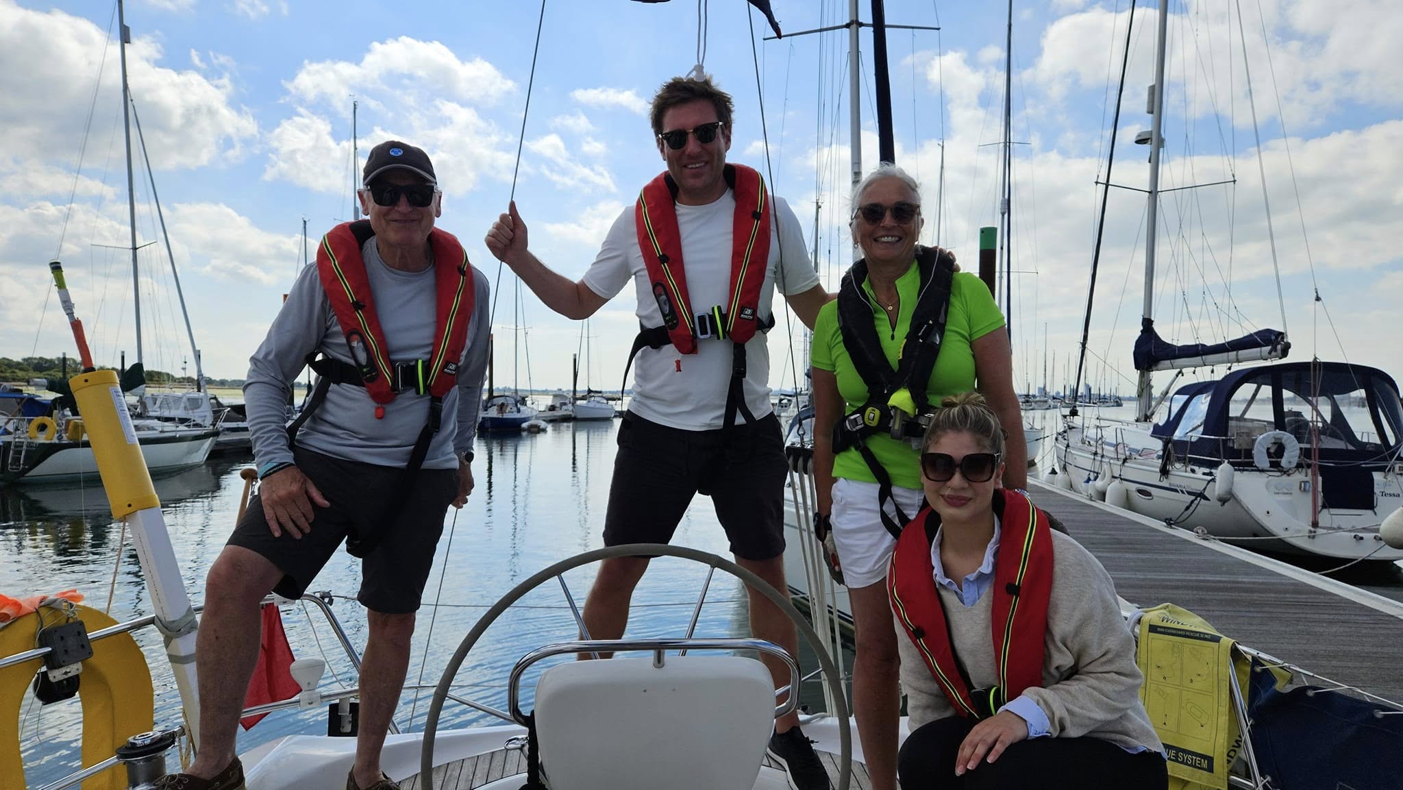 Speedbird members sailing the Concorde yacht offshore